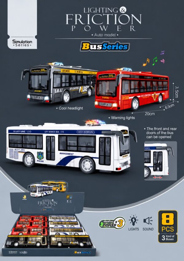 Autobus Lodër me Drita, Tinguj dhe Friksion