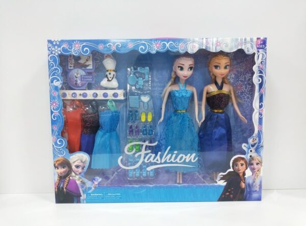 Set me 2 Kukulla Frozen dhe Aksesorë