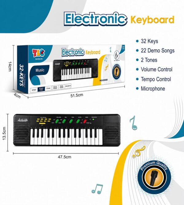 Piano Elektronike me 32 Taste dhe Mikrofon